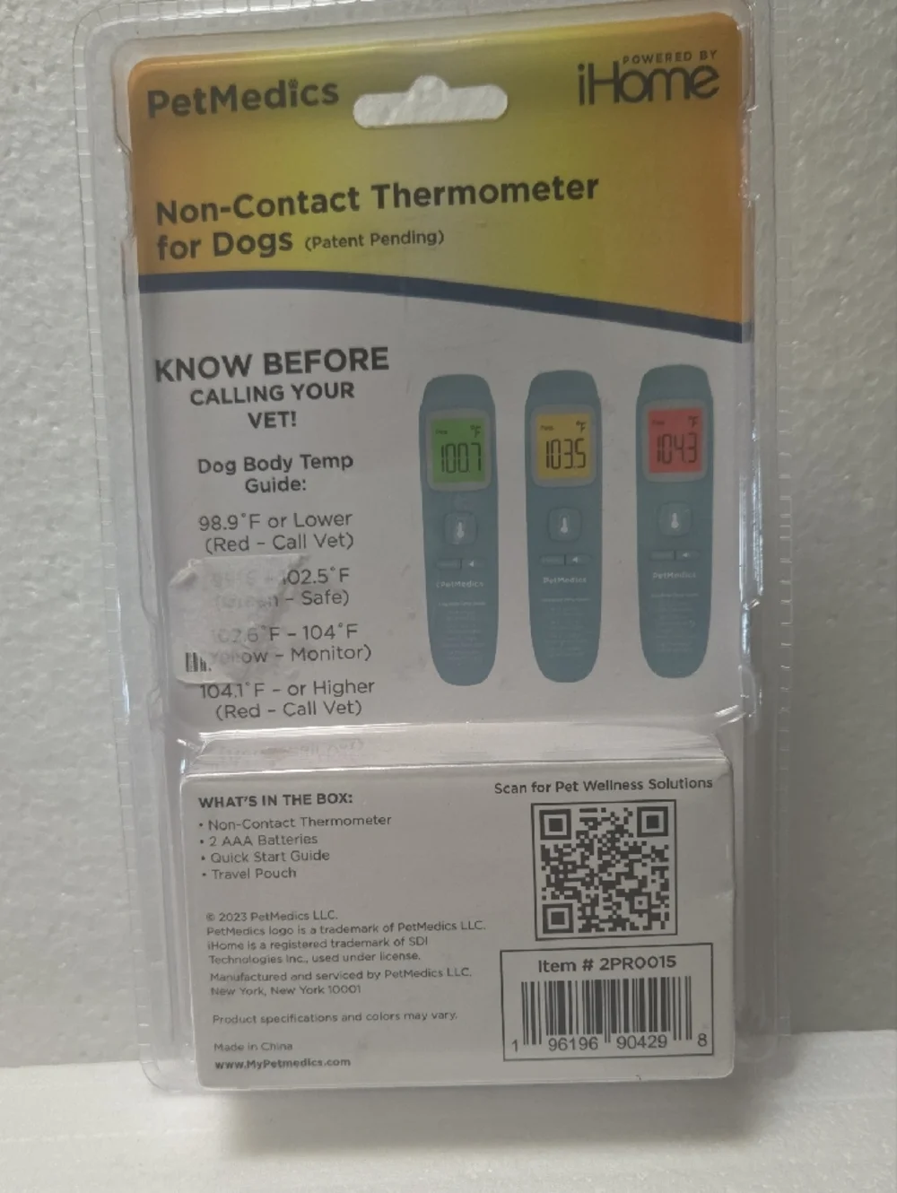 Non-Contact Cat & Dog Thermometer - Light Blue